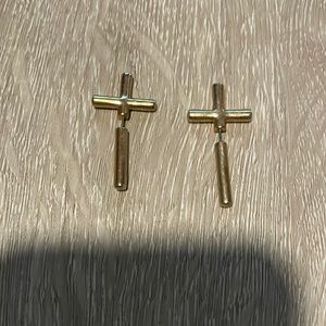 Gold Cross earrings #34